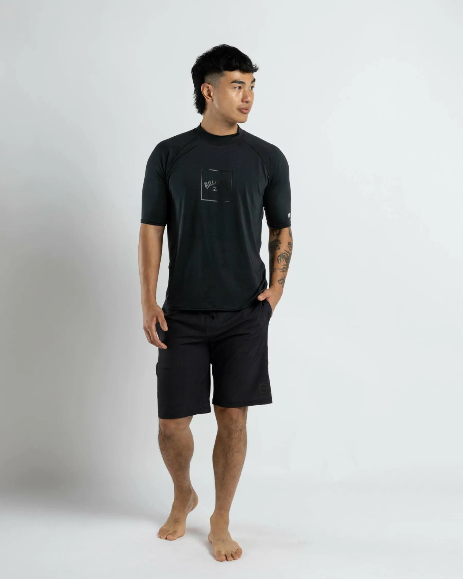Rashies*Billabong Boxed Arch Short Sleeve Rash Vest Stealth