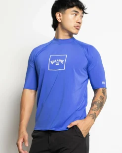 Rashies*Billabong Boxed Arch Short Sleeve Rash Vest Cobalt