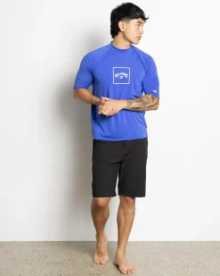 Rashies*Billabong Boxed Arch Short Sleeve Rash Vest Cobalt