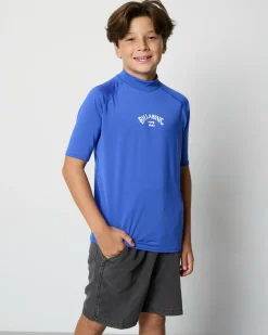 Rashies*Billabong Boys' All Day Arch Short Sleeve Rash Vest Cobalt