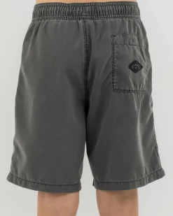 Board Shorts|Shorts & Bottoms*Billabong Boys' All Day Overdye Layback Beach Shorts Washed Black