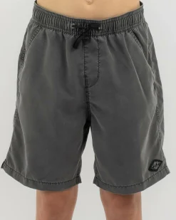 Board Shorts|Shorts & Bottoms*Billabong Boys' All Day Overdye Layback Beach Shorts Washed Black