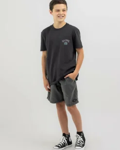 Board Shorts|Shorts & Bottoms*Billabong Boys' All Day Overdye Layback Beach Shorts Washed Black