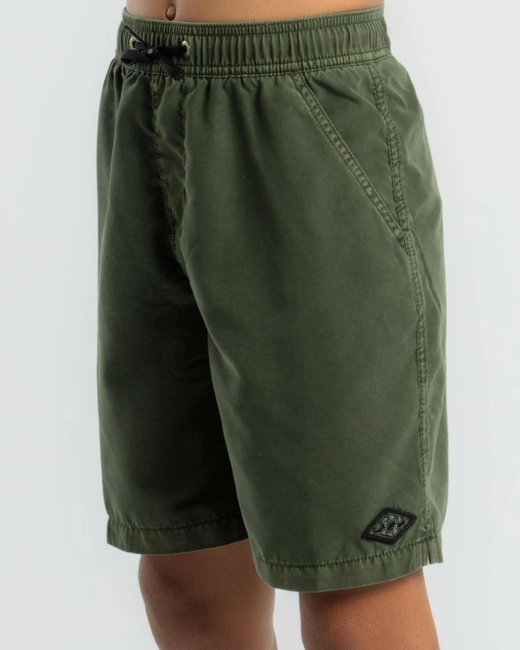 Board Shorts|Shorts & Bottoms*Billabong Boys' All Day Overdye Layback Beach Shorts Dark Military