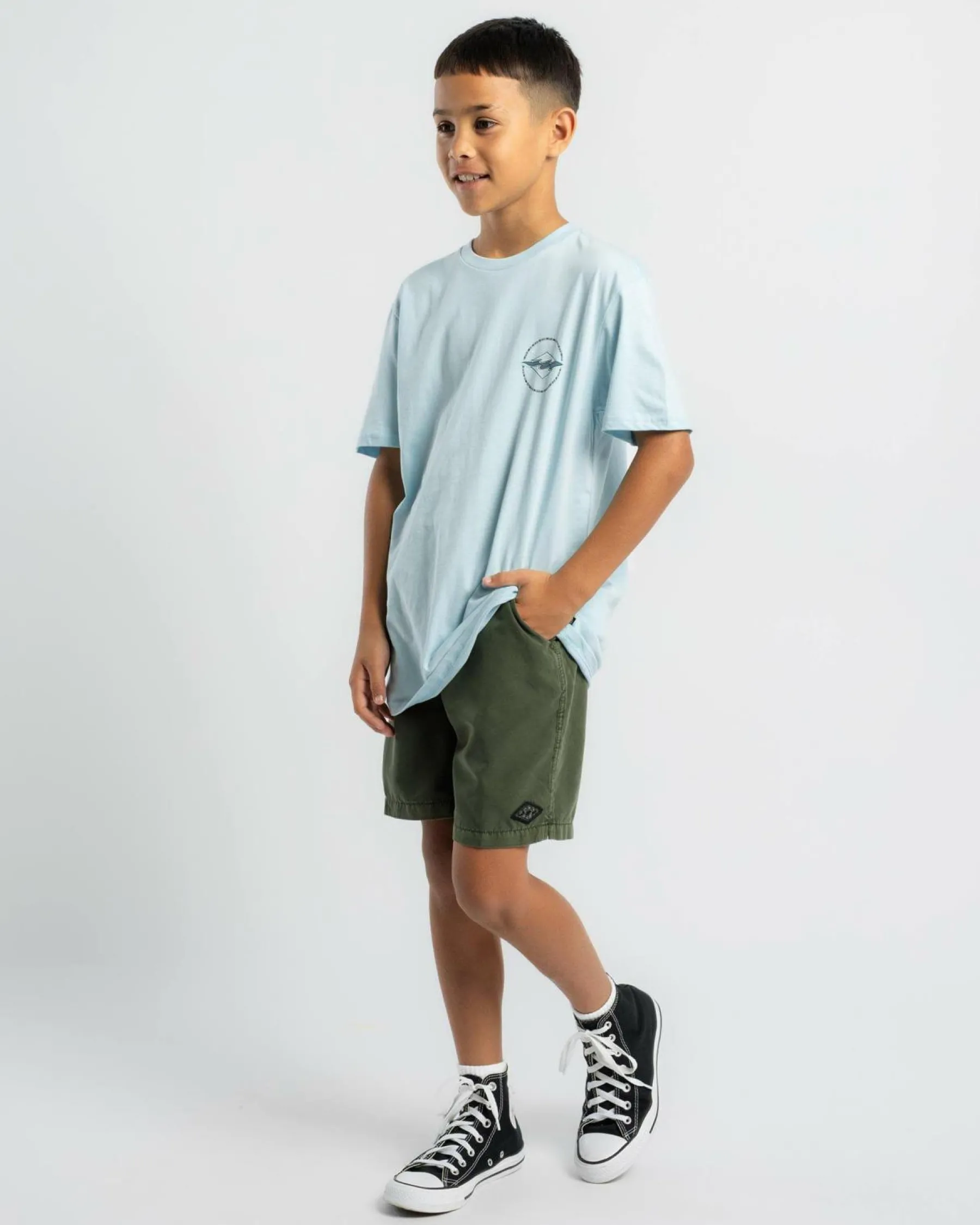 Board Shorts|Shorts & Bottoms*Billabong Boys' All Day Overdye Layback Beach Shorts Dark Military