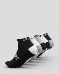 Socks & Accesories*Billabong Boys' Ankle Socks 5 Pack Multi