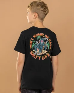 Tops & T-Shirts*Salty Life Boys' Be Happy T-Shirt Black