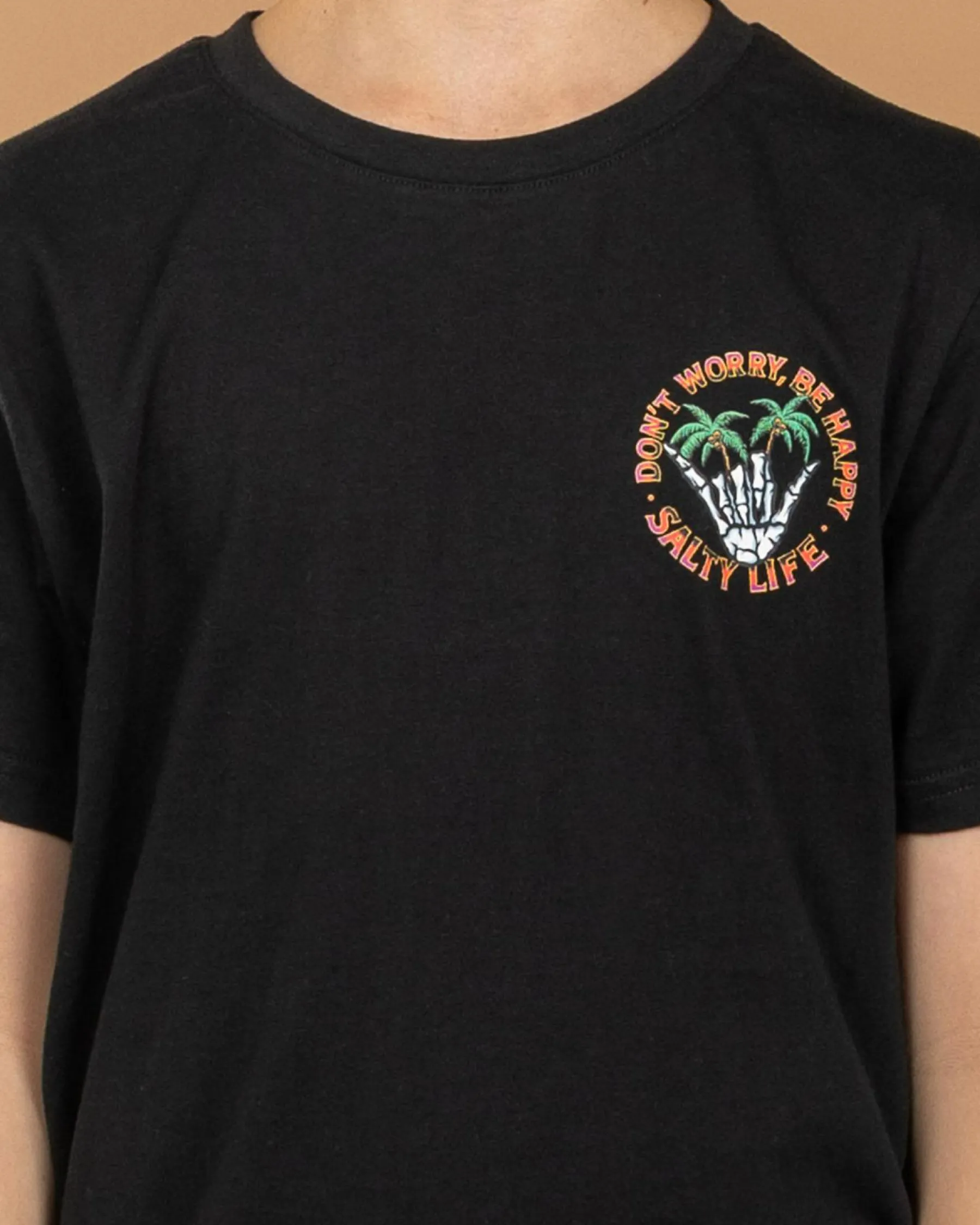 Tops & T-Shirts*Salty Life Boys' Be Happy T-Shirt Black