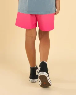 Board Shorts|Shorts & Bottoms*Skylark Boys' Brightside Elastic Waist Shorts Orange/pink