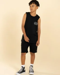 Tops & T-Shirts*Jacks Boys' Camoflow Muscle Tank Black