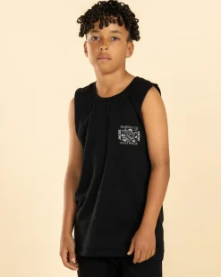 Tops & T-Shirts*Jacks Boys' Camoflow Muscle Tank Black
