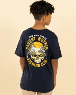 Tops & T-Shirts*The Mad Hueys Boys' Caught Nothin T-Shirt Navy