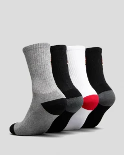 Socks & Accesories*Santa Cruz Boys' Classic Dot Crew Socks 4 Pack Multi