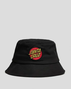 Headwear*Santa Cruz Boys' Classic Dot Patch Bucket Hat Black