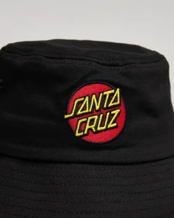 Headwear*Santa Cruz Boys' Classic Dot Patch Bucket Hat Black