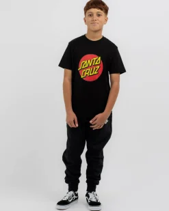 Tops & T-Shirts*Santa Cruz Boys' Classic Dot Puff Front T-Shirt Black