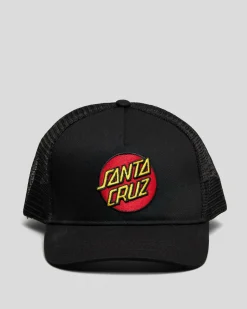 Headwear*Santa Cruz Boys' Classic Dot Trucker Cap Black