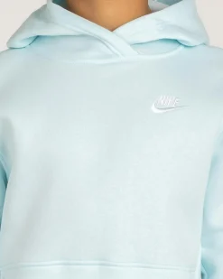 Outerwear*Nike Boys' Club Fleece Hoodie Glacier Blue/white