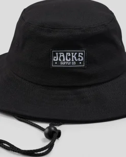 Headwear*Jacks Boys' Contour Wide Brim Hat Black