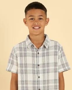 Tops & T-Shirts*Jacks Boys' Coordinate Short Sleeve Shirt Off White/black