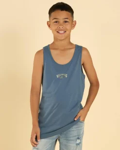 Tops & T-Shirts*Billabong Boys' Crossboards Tank Steel Blue