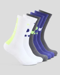 Online Boys' Cushioned Crew 6 Pack Kids/BOY Socks & Accesories