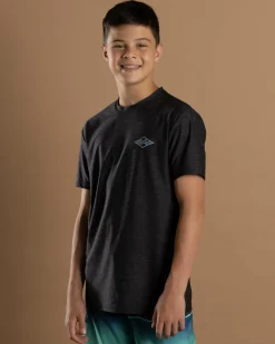 Hot Boys' Diamond Shoreline Short Sleeve Rash Vest Kids/BOY Rashies