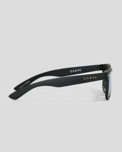 Eyewear*Carve Boys' Digger Sunglasses Matt Black/ Grey/ Rainbow Iridium