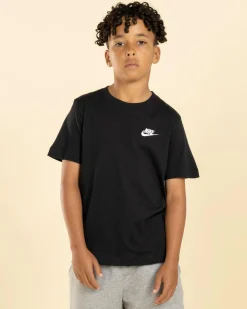 Tops & T-Shirts*Nike Boys Embroidered Futura T-Shirt Black
