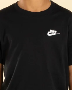 Tops & T-Shirts*Nike Boys Embroidered Futura T-Shirt Black