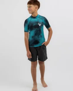 Rashies*Skylark Boys' Emerged Short Sleeve Rash Vest Mottle
