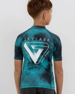 Rashies*Skylark Boys' Emerged Short Sleeve Rash Vest Mottle