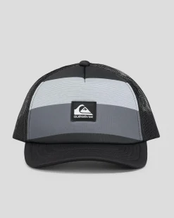 Headwear*Quiksilver Boys' Emu Coop Cap Black Reconnect Stripe