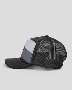 Headwear*Quiksilver Boys' Emu Coop Cap Black Reconnect Stripe