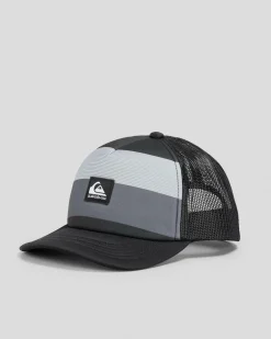 Headwear*Quiksilver Boys' Emu Coop Cap Black Reconnect Stripe