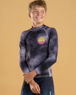 Rashies*Salty Life Boys' Evade Long Sleeve Rash Vest Grey Mottle