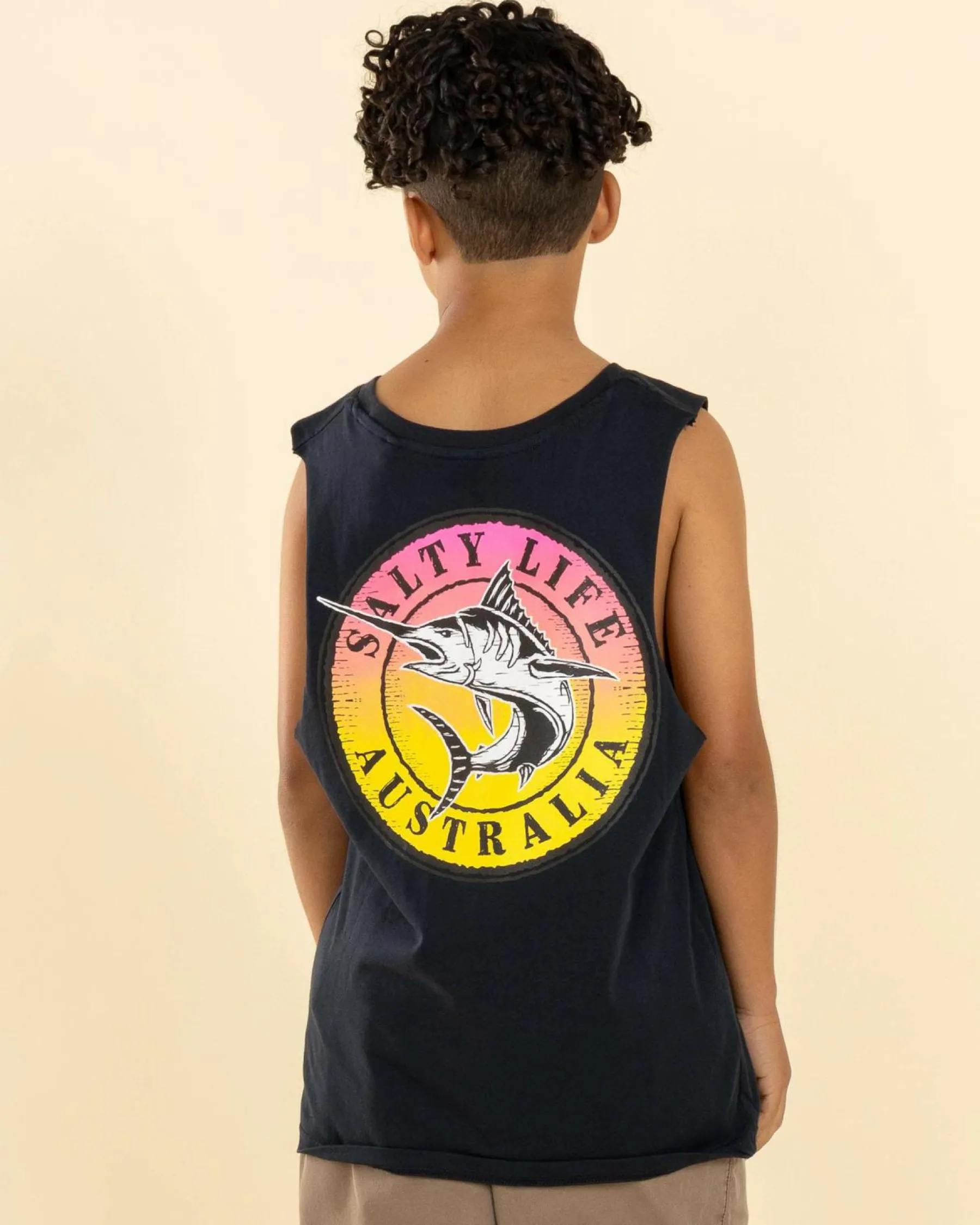 Tops & T-Shirts*Salty Life Boys' Evaded Muscle Tank Navy