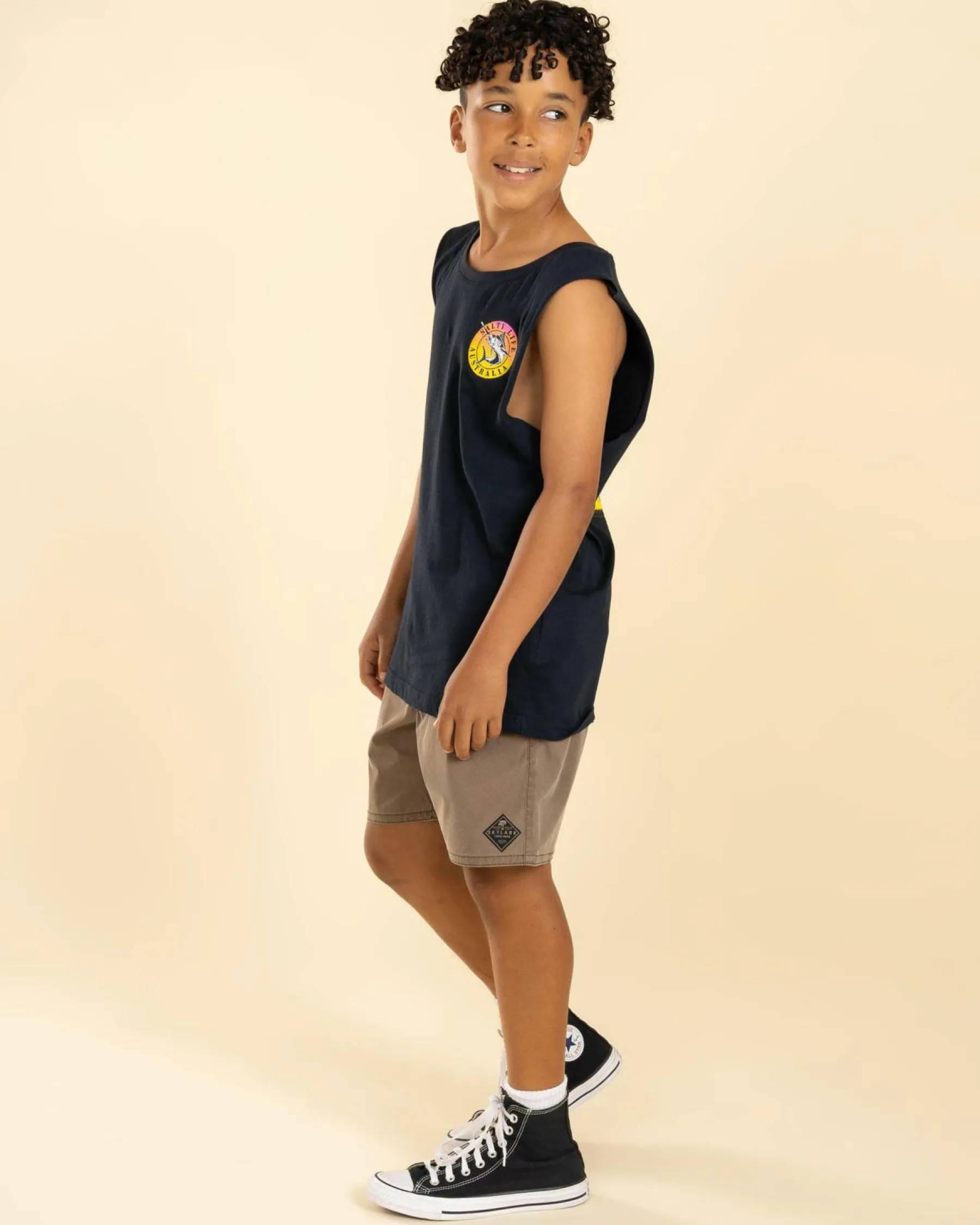 Tops & T-Shirts*Salty Life Boys' Evaded Muscle Tank Navy
