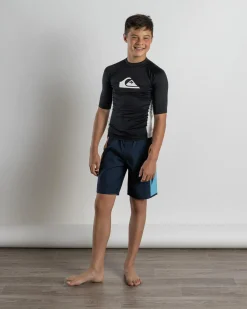 Hot Boys' Everyday UPF50 Comp Short Sleeve Rash Vest Kids/BOY Rashies
