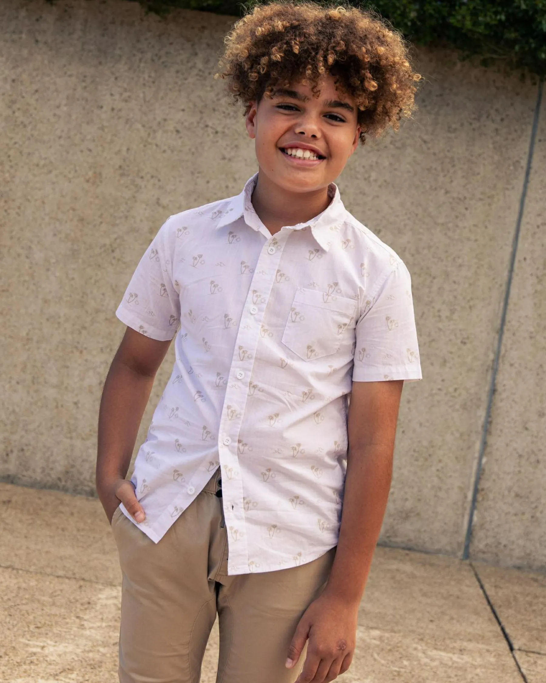 Tops & T-Shirts*Lucid Boys' Exiled Short Sleeve Shirt White