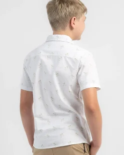 Tops & T-Shirts*Lucid Boys' Exiled Short Sleeve Shirt White