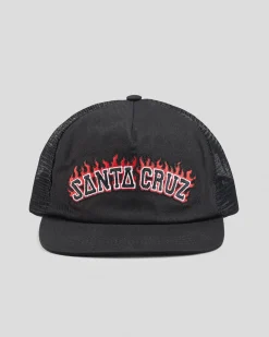 Online Boys' Flamed Collegiate Arch Trucker Cap Kids Headwear