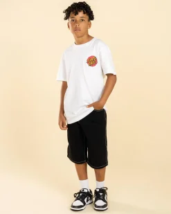 Denim|Shorts & Bottoms*Santa Cruz Boys' Flamed Collegiate Arch Denim Shorts Black