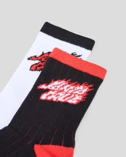 Clearance Boys' Flamed Stack Upside Down Crew Socks 2 Pack Kids/BOY Socks & Accesories