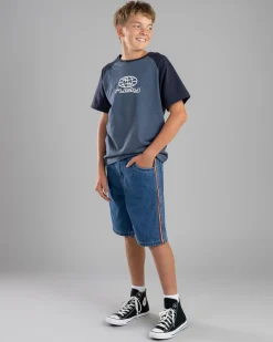 Denim|Shorts & Bottoms*Rusty Boys' Flip Daddy 2.0 Denim Shorts Middy Blue