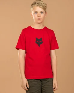 Tops & T-Shirts*Fox Boys' Head T-Shirt Flame Red