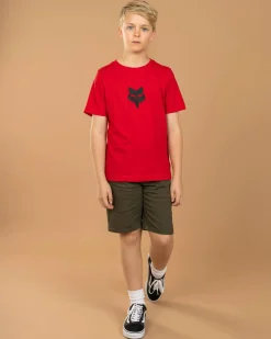 Tops & T-Shirts*Fox Boys' Head T-Shirt Flame Red