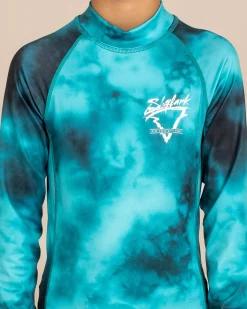 Rashies*Skylark Boys' Frequency Long Sleeve Rash Vest Mint Mottle