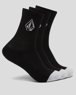 Socks & Accesories*Volcom Boys' Full Stone Socks 3 Pack Black