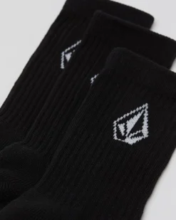 Socks & Accesories*Volcom Boys' Full Stone Socks 3 Pack Black